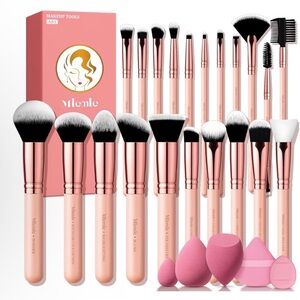 Rose Gold Makeup Brush Set